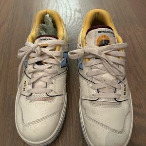 New Balance White and Yellow Sneakers for Active Comfort